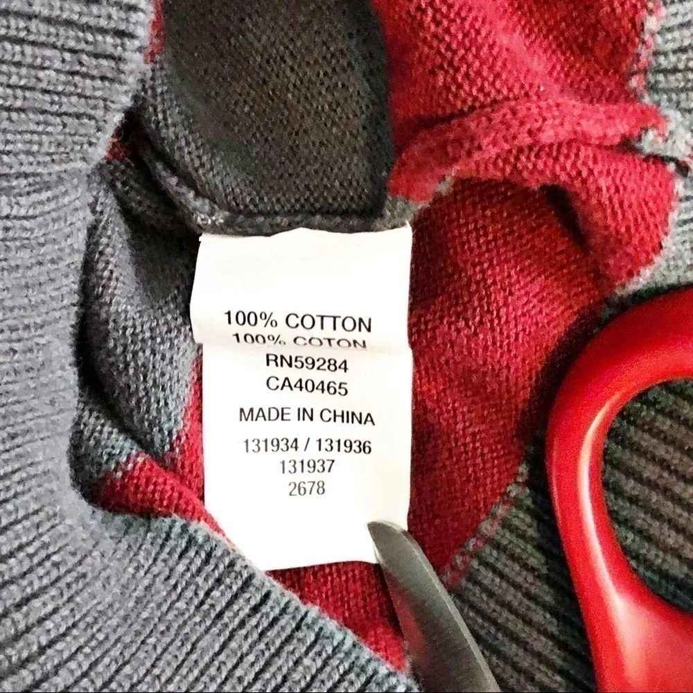Est 1989 Place Red and Gray Stripe Sweatshirt Size 9-12 M